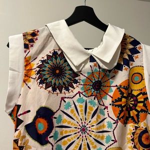 Vintage dress with flower pattern